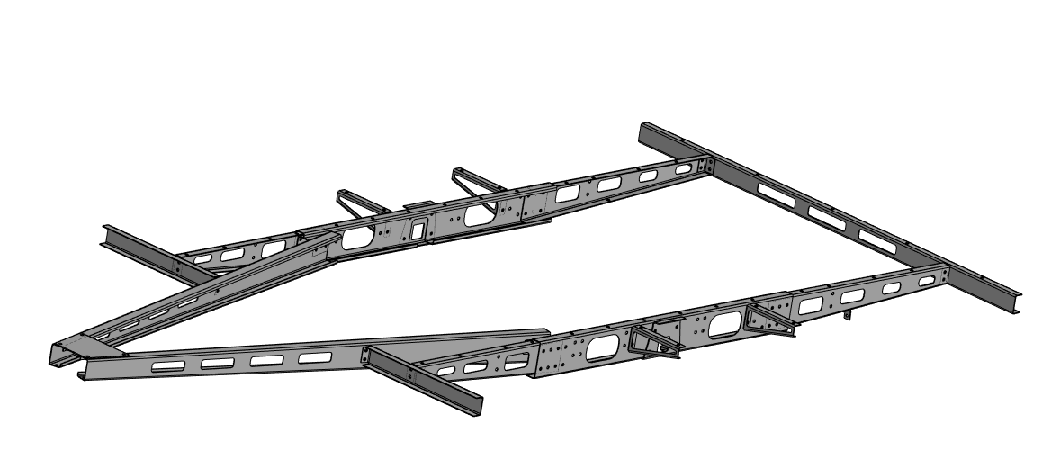 Облегчённое болтовое шасси (рама) для прицепов до 750 кг