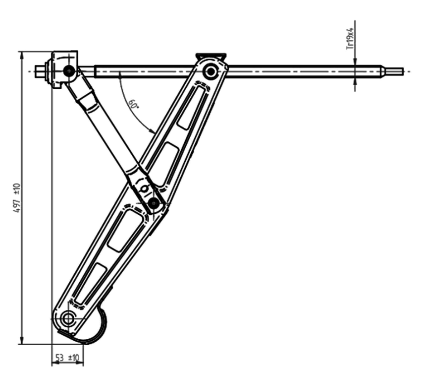 Опора телескопическая для шасси (1000 кг)