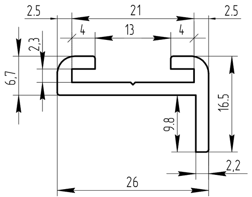 Профиль гибкий для автодомов